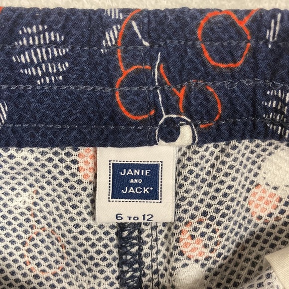 JANIE AND JACK St Tropez Sun Navy Blue Cherry Shorts Size 6-12m - Picture 7 of 8